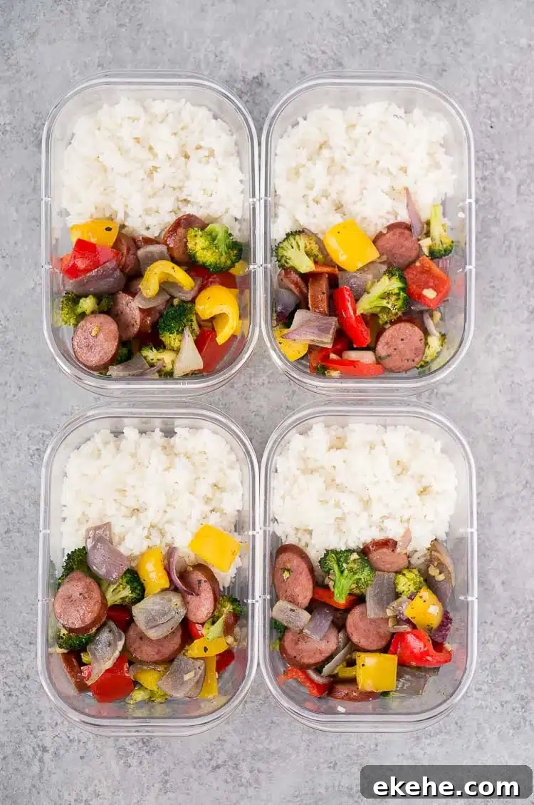 roasted sausage and vegetables