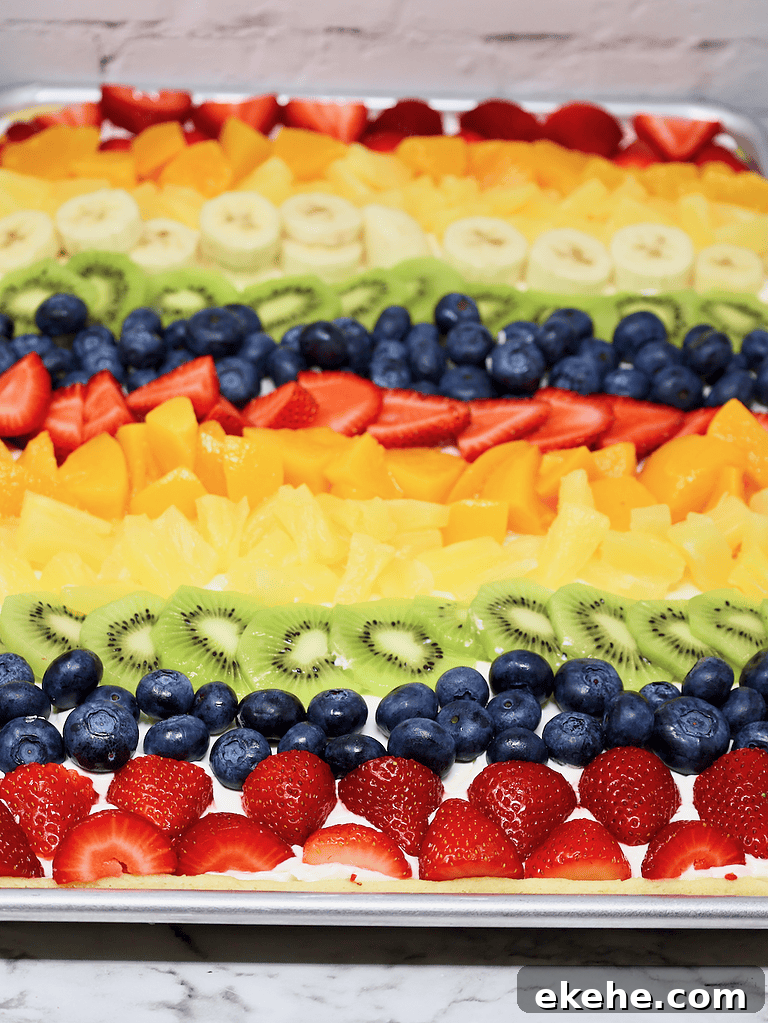 fruit pizza with glaze