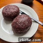 ohagi on a white plate