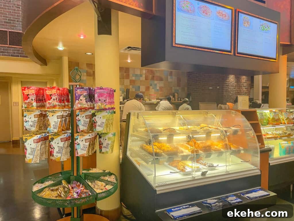 walkup counter for Artist's Palette with bakery items.