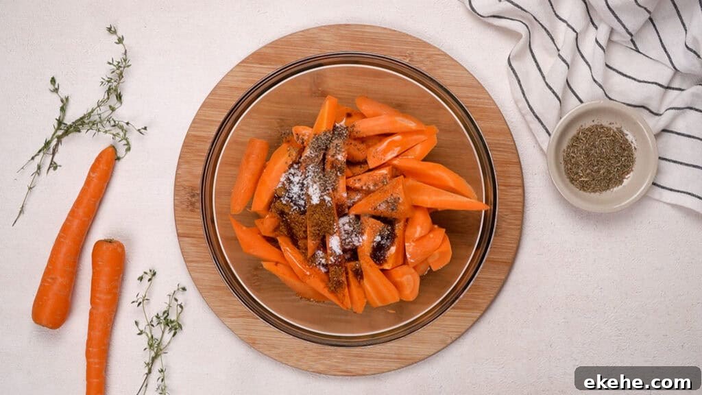 Mix carrot with the spices