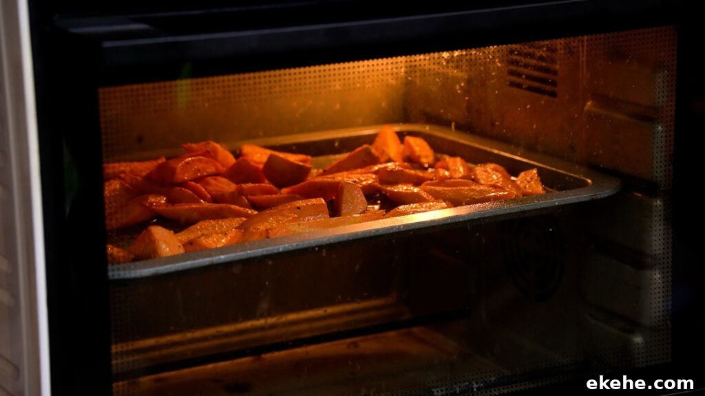tray in the oven