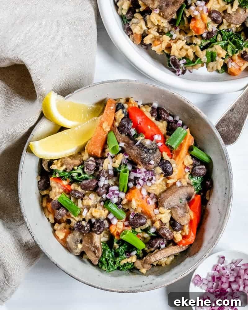 black bean onion pilaf
