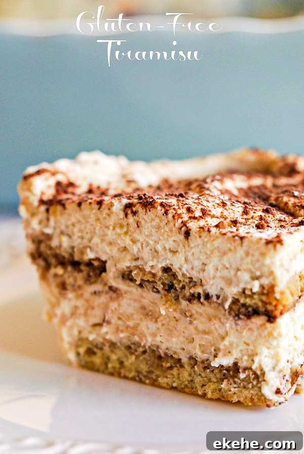 slice of gluten free tiramisu
