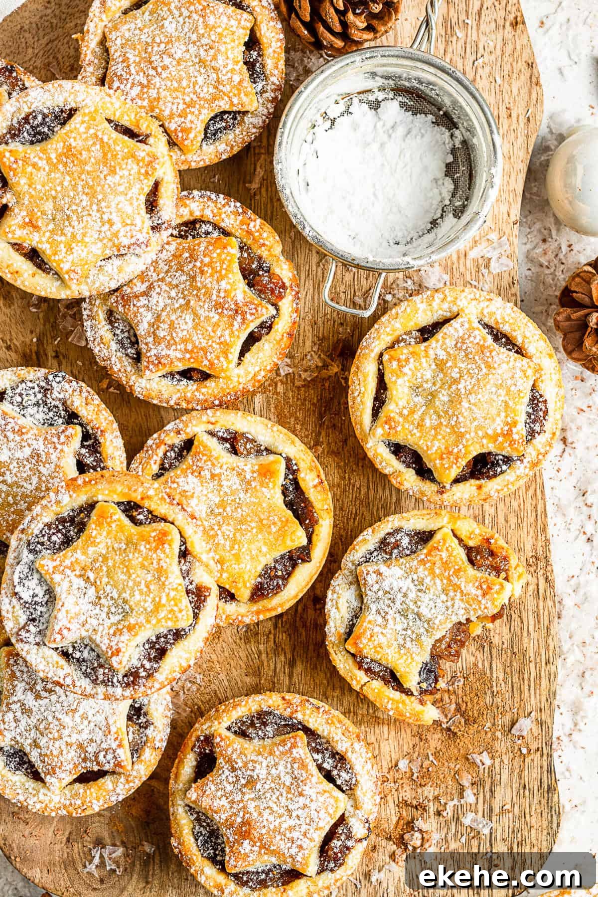 Mini Mincemeat Pies on a table. 