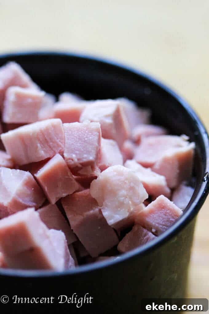 Rice Salad with Corn, Ham, Cucumber and Chives - super easy and refreshing salad that can easily replace your potato or pasta salad for the next BBQ gathering.