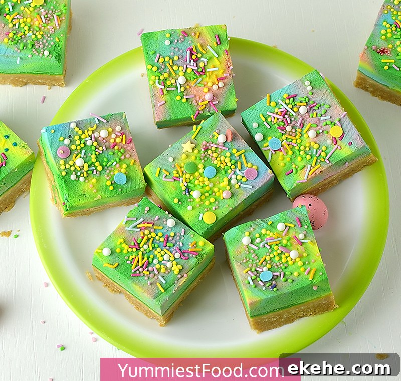 Tie Dye Cheesecake Bars