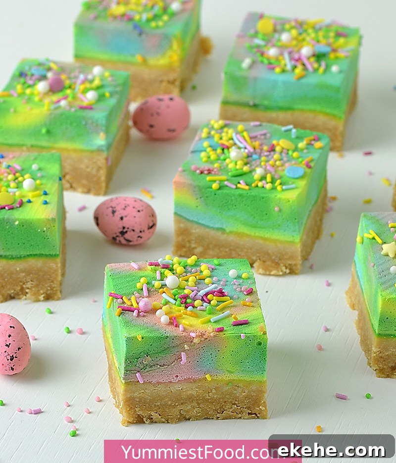 Tie Dye Cheesecake Bars