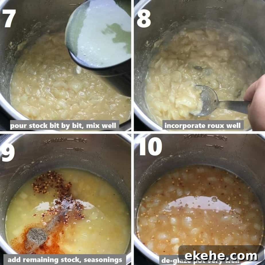 adding stock & seasonings