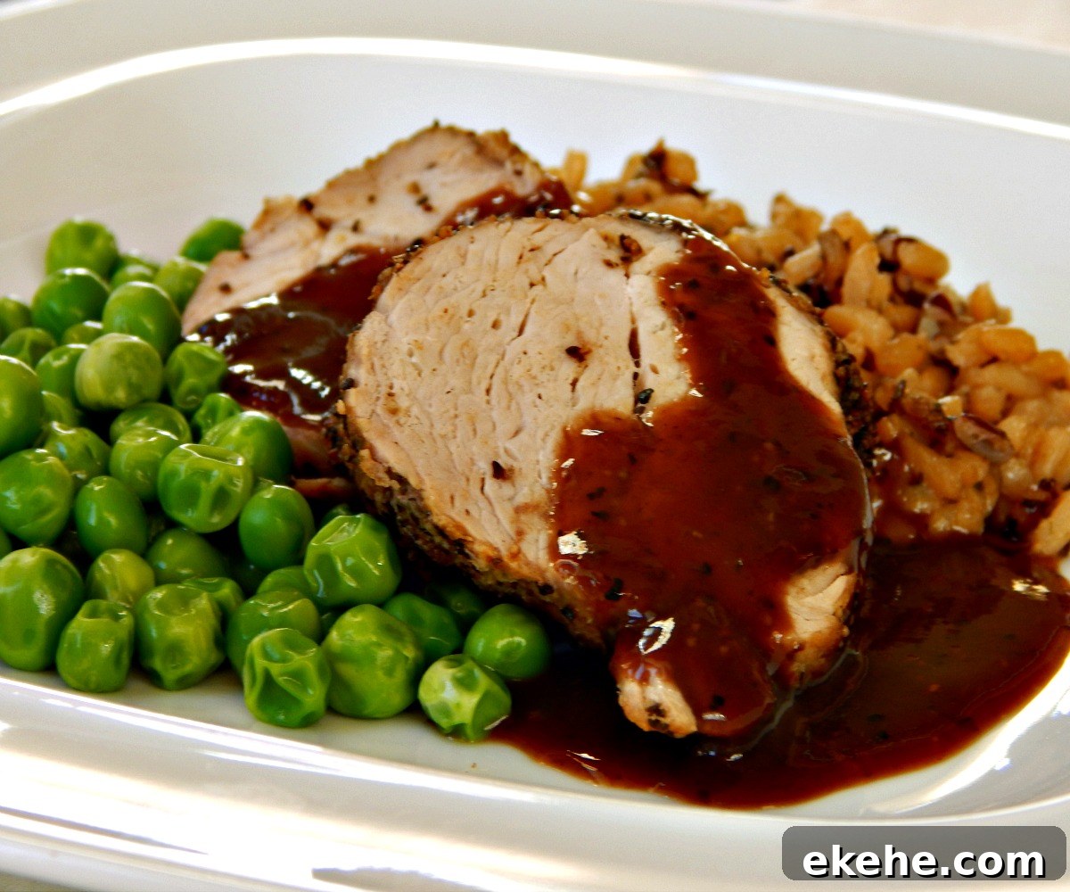 Pork Tenderloin with Sauce Poivrade