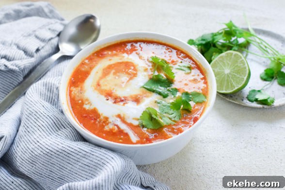Serving Curried Lentil Soup
