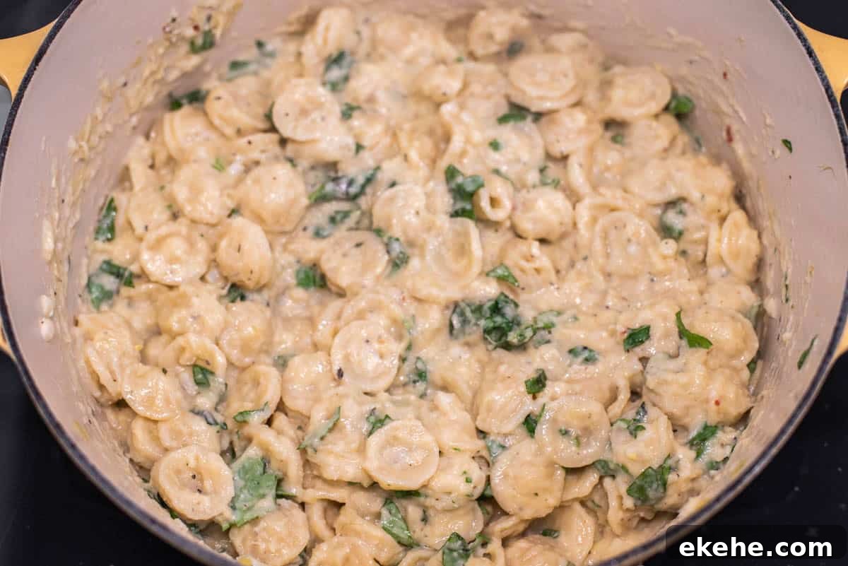 Corn pasta in Dutch oven.
