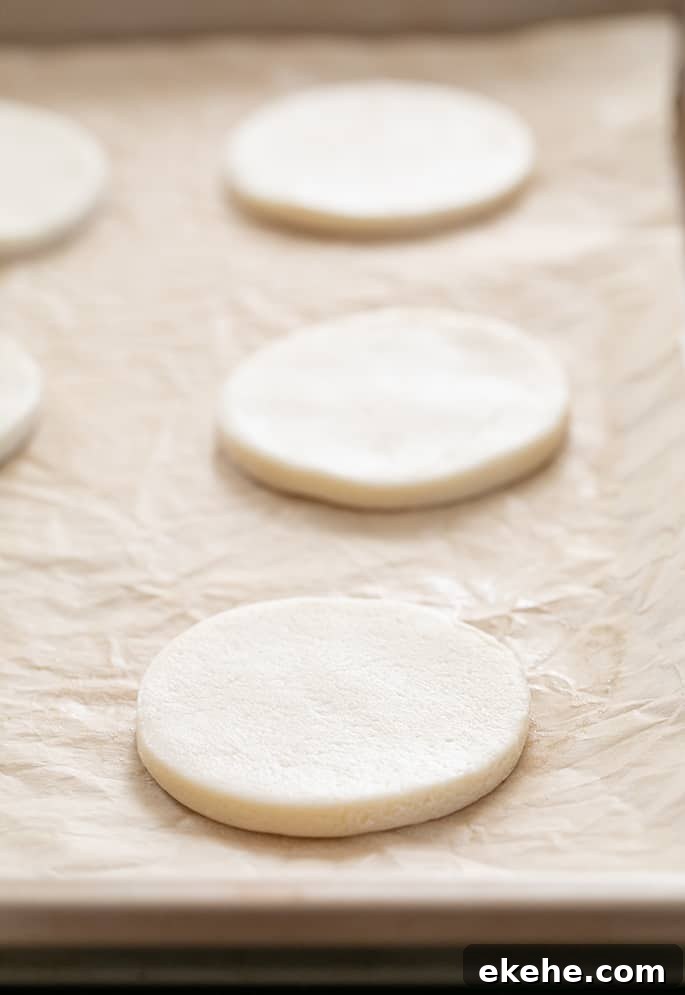 Meltaway cutout cookies raw on tray