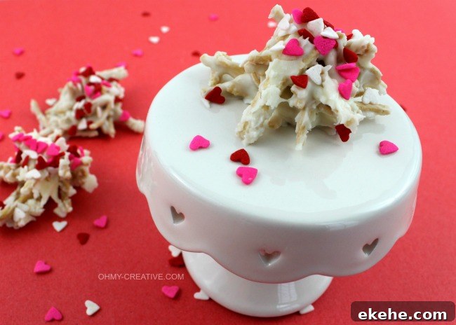 White Chocolate Valentine Haystacks Cookies - another view