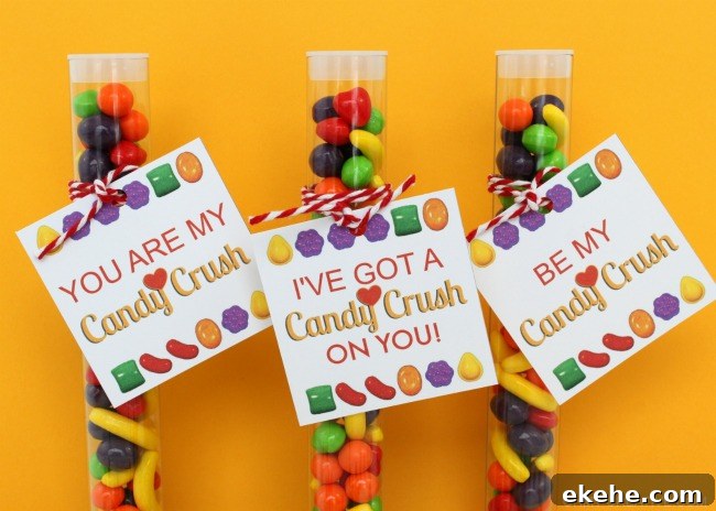 A Free Printable Candy Crush Valentine's Day Gift Tag