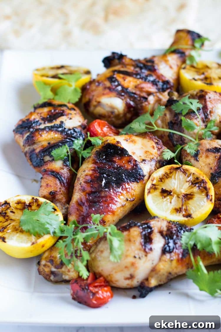 This Honey Glazed Harissa Grilled Chicken has just the right kiss of heat and the honey sweetens this up for a twist on the regular BBQ chicken. The family loves it! www.keviniscooking.com