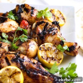 This Honey Glazed Harissa Grilled Chicken has just the right kiss of heat and the honey sweetens this up for a twist on the regular BBQ chicken. The family loves it! www.keviniscooking.com