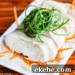 Sous Vide Chinese Drunken Wine Chicken - this is a traditional Chinese chicken recipe that is served cold, often as an appetizer. Sous vide guarantees a moist and juicy chicken