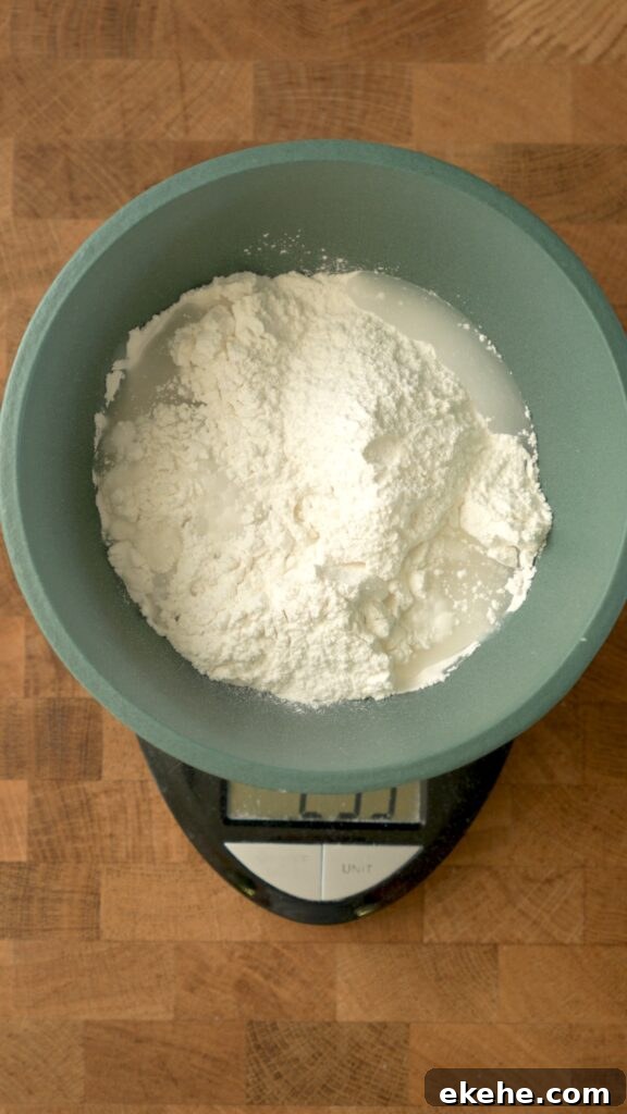 glutinous rice flour, salt, and water are the base for palitaw