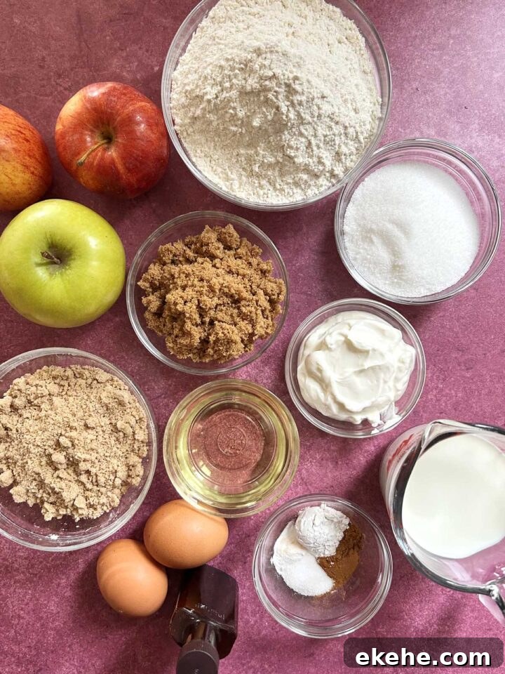apple cinnamon muffins ingredients