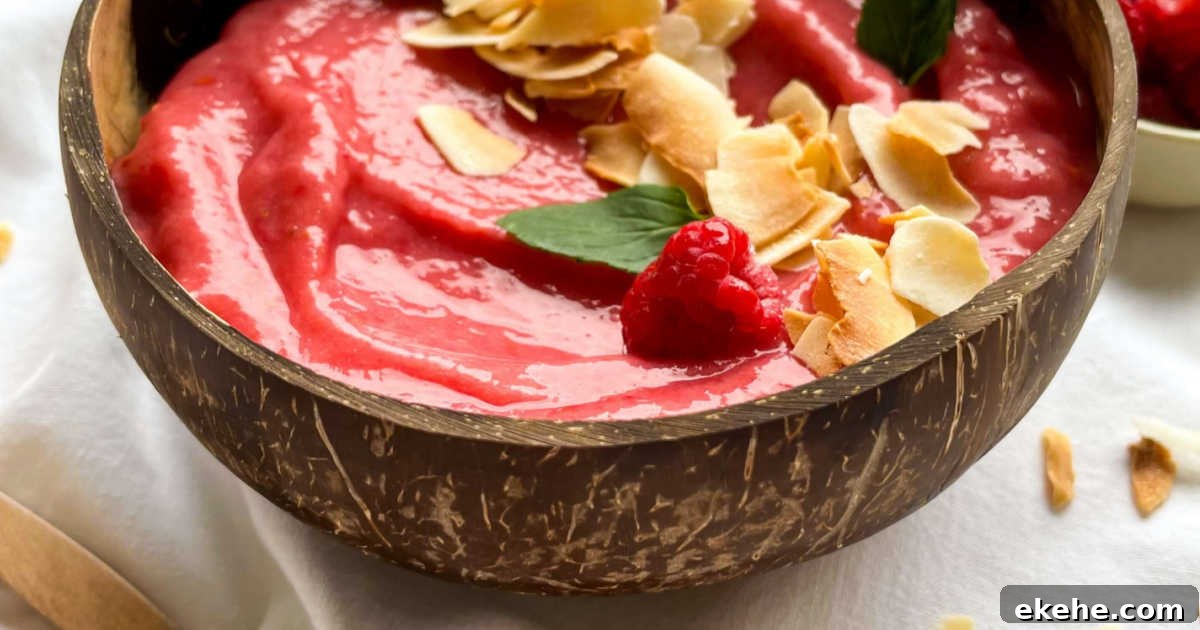 pineapple raspberry vegan smoothie bowl