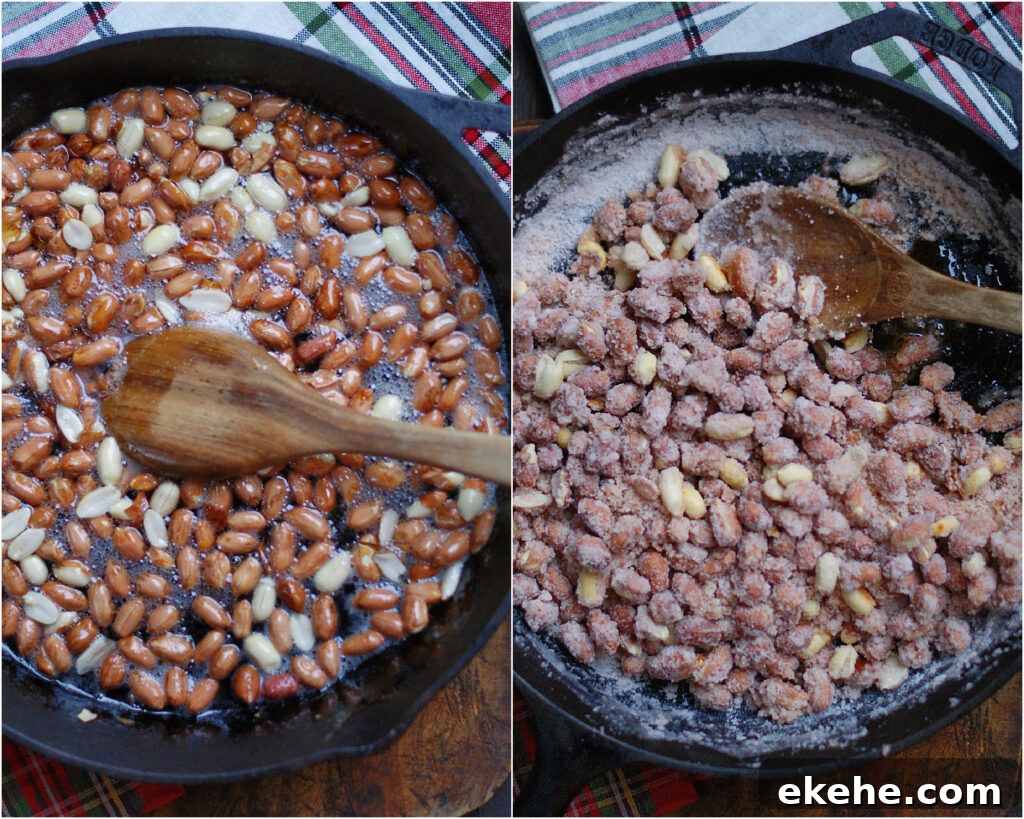 This easy candy recipe is made in a skillet in just about 10 minutes