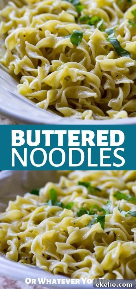 Buttered noodles with herbs