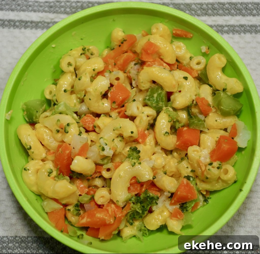 boxed mac and cheese with veggies