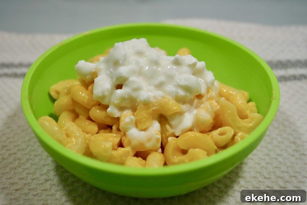 boxed mac and cheese with cottage cheese
