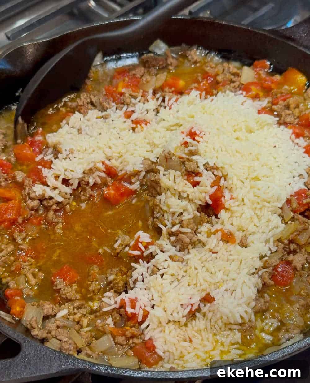cook filling in skillet.
