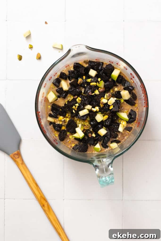 Mixing oatmeal