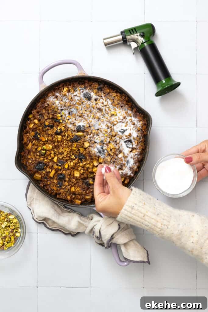 add sugar for Oatmeal Brûlée