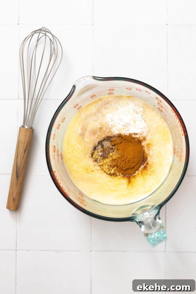 mixing oatmeal ingredients
