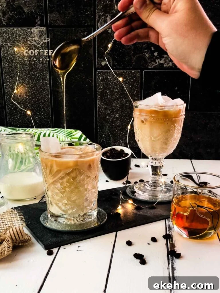 Add another teaspoon of honey to your iced latte.