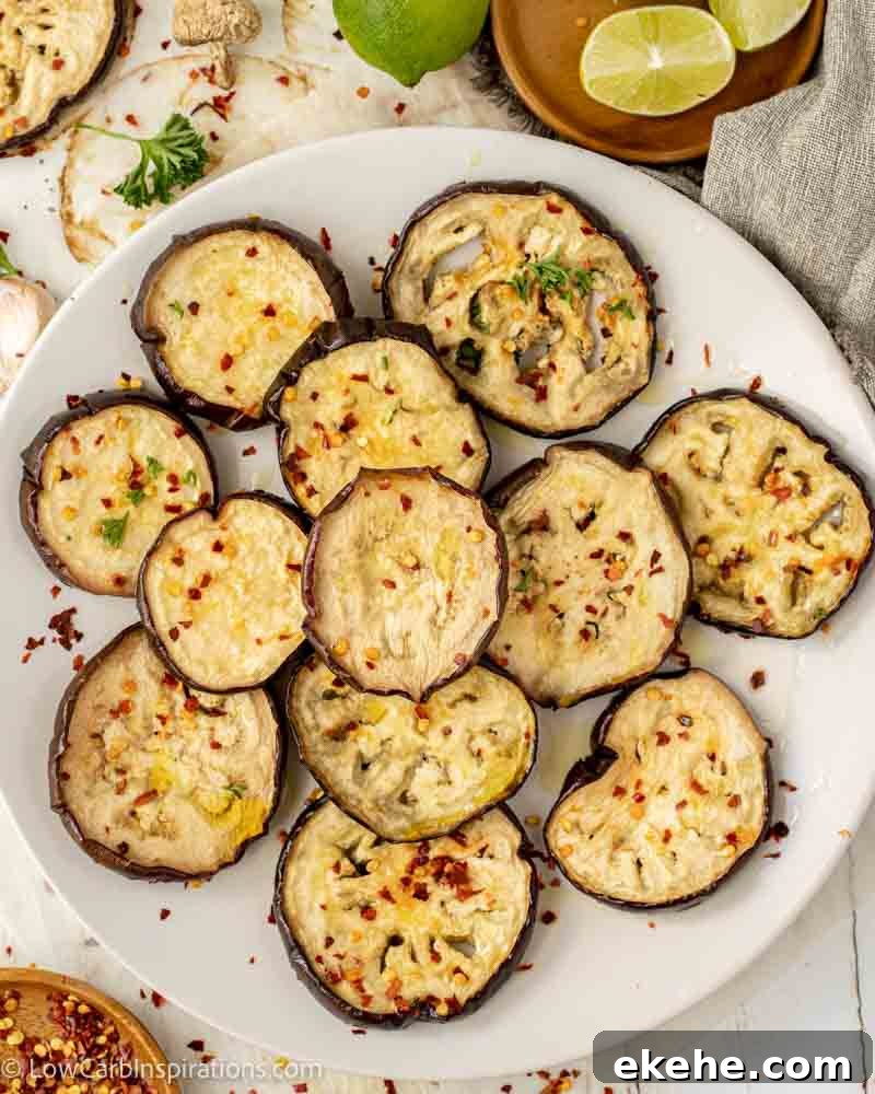 Oven Baked Eggplant Recipe with Chili and Lime