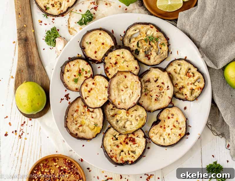 Oven Baked Eggplant Recipe with Chili and Lime