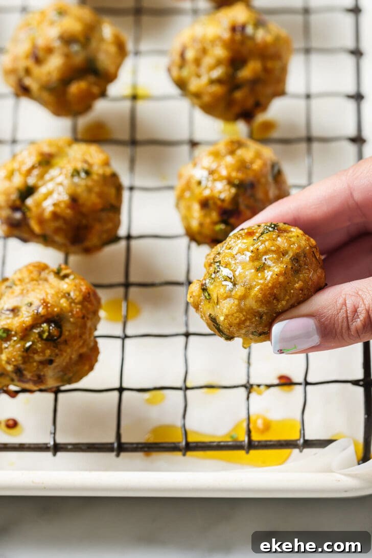 Holding a Baked Chicken Kofta.