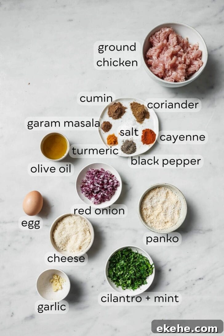 Chicken Kofta Ingredients
