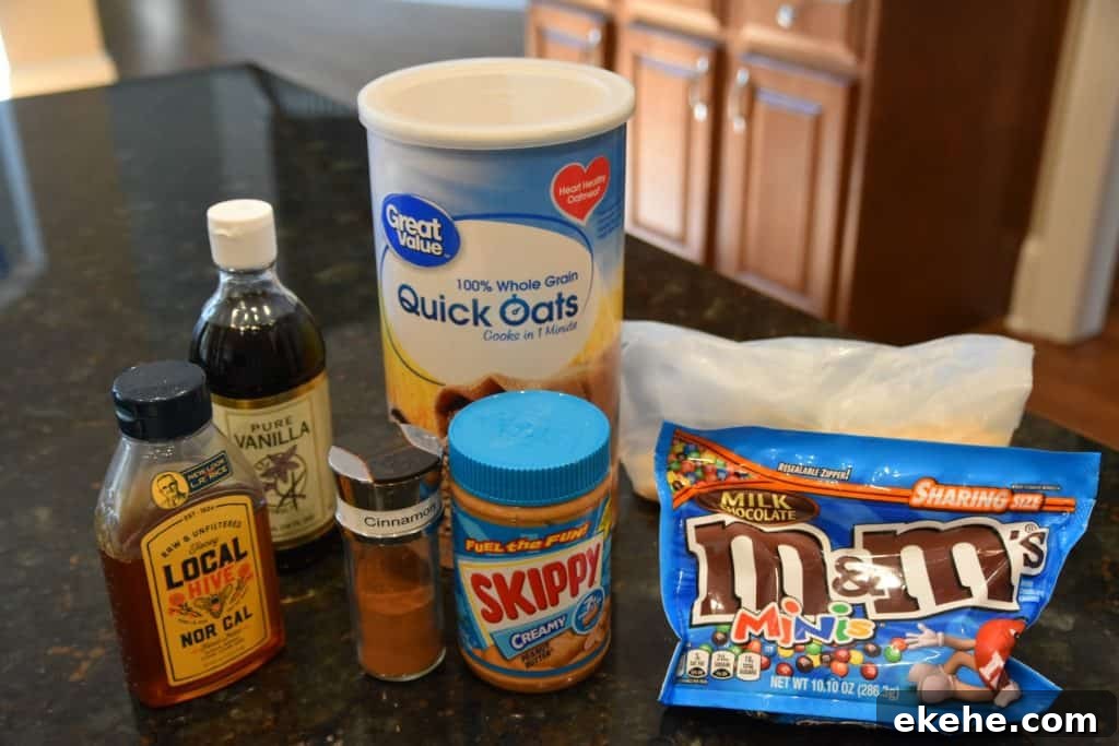 ingredients need to make Monster Cookie Energy Balls
