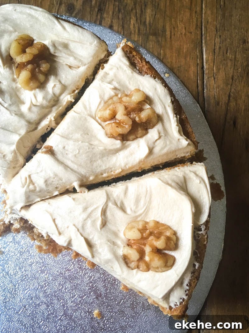 The Best Vegan Coffee & Walnut Cake