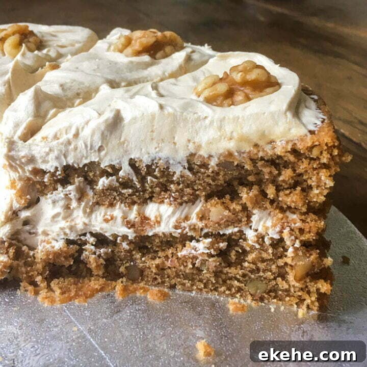 The Best Vegan Coffee & Walnut Cake