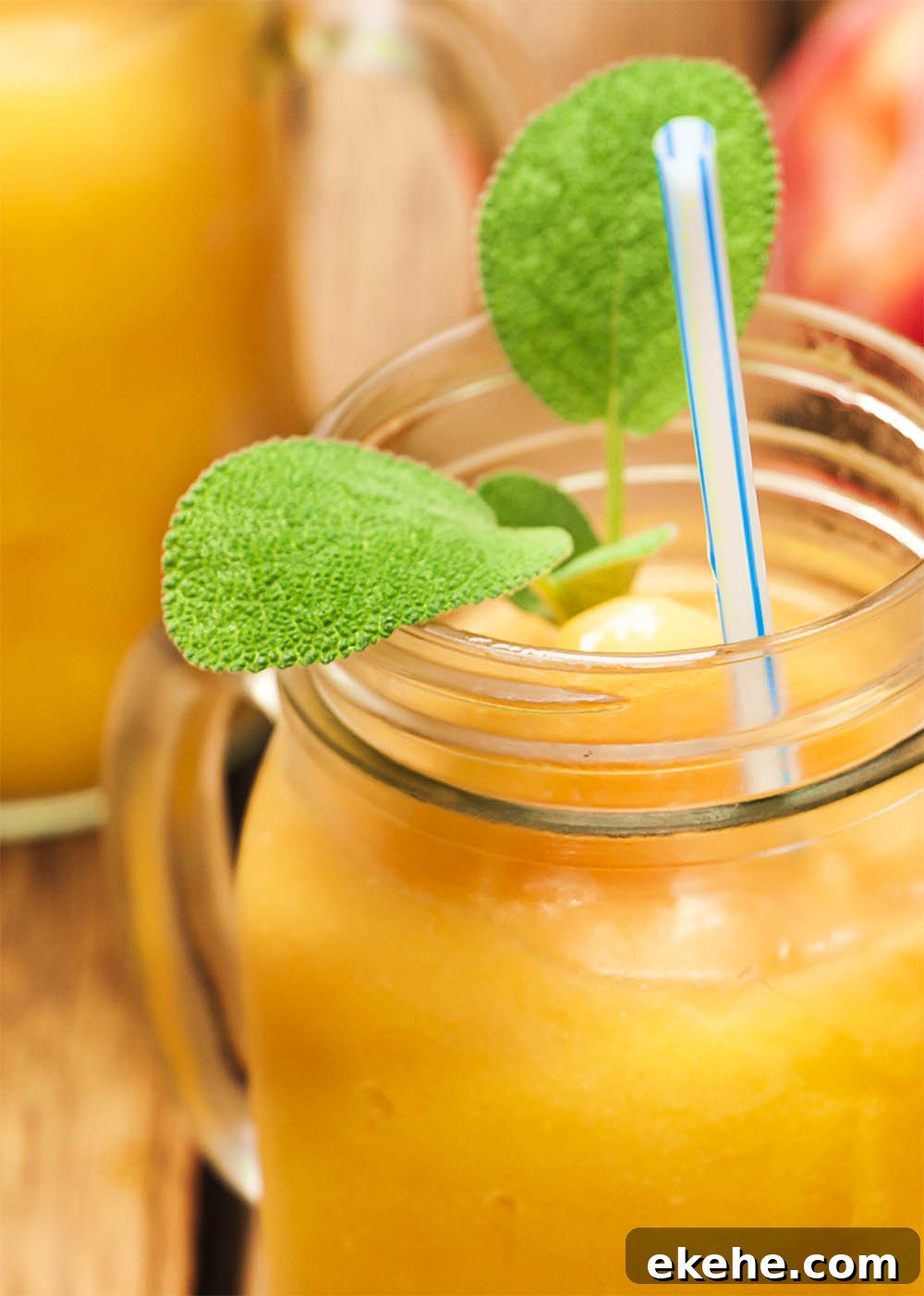 Frozen Peach and Bourbon Cocktail
