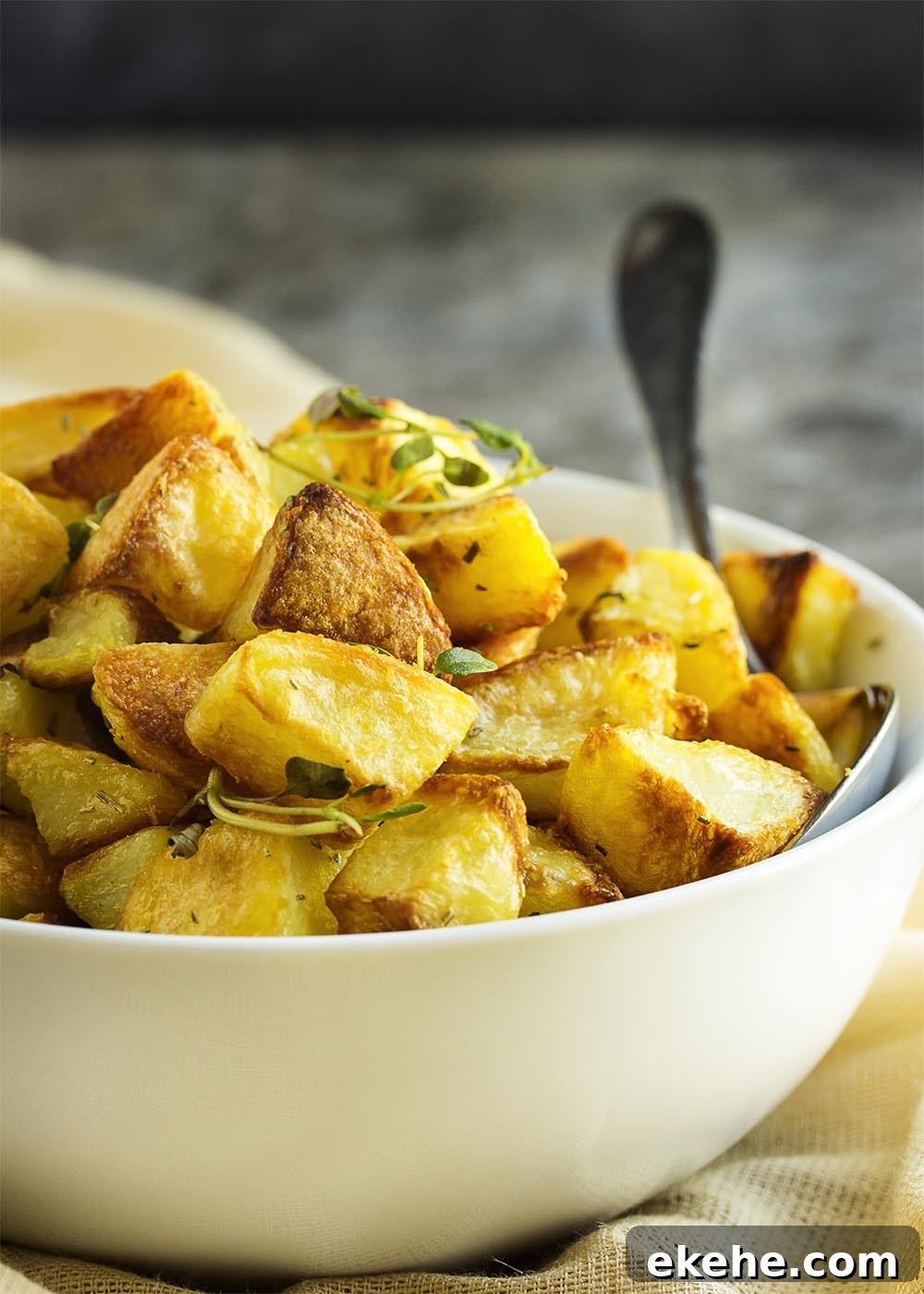 Crispy Roasted Potatoes - One trick makes roasted potatoes extra crispy and delicious.