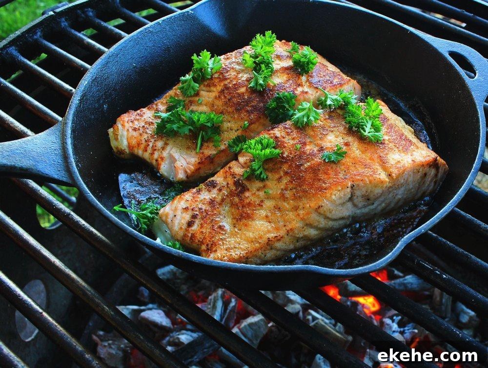 Cast Iron Skillet Salmon is one of the easiest ways to cook salmon on the grill. 