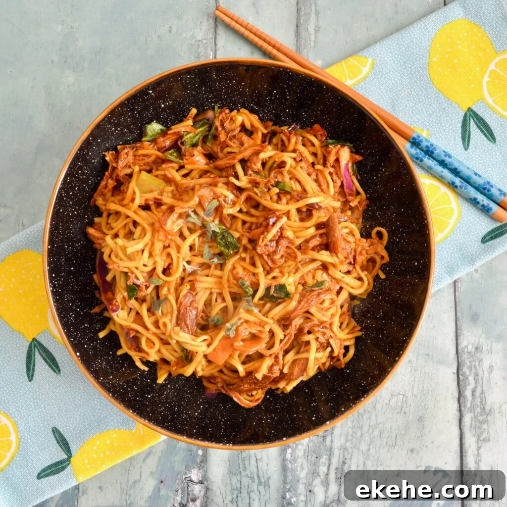 chilli pork noodles