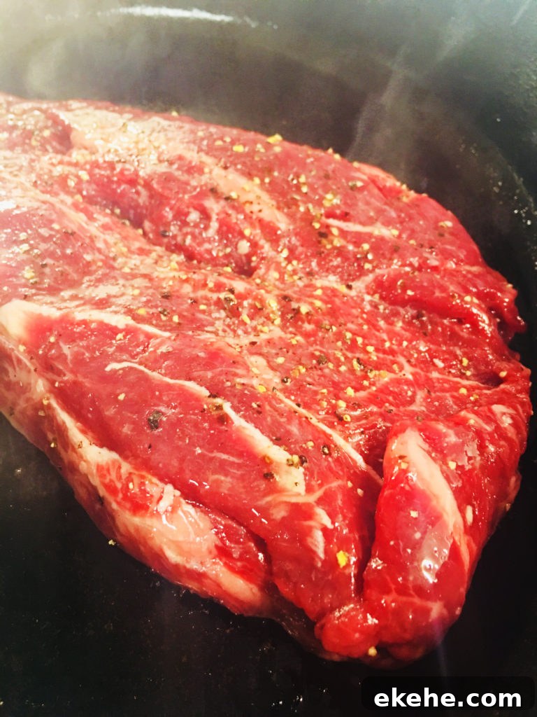 Flat Iron Steak with Whiskey Cream Sauce