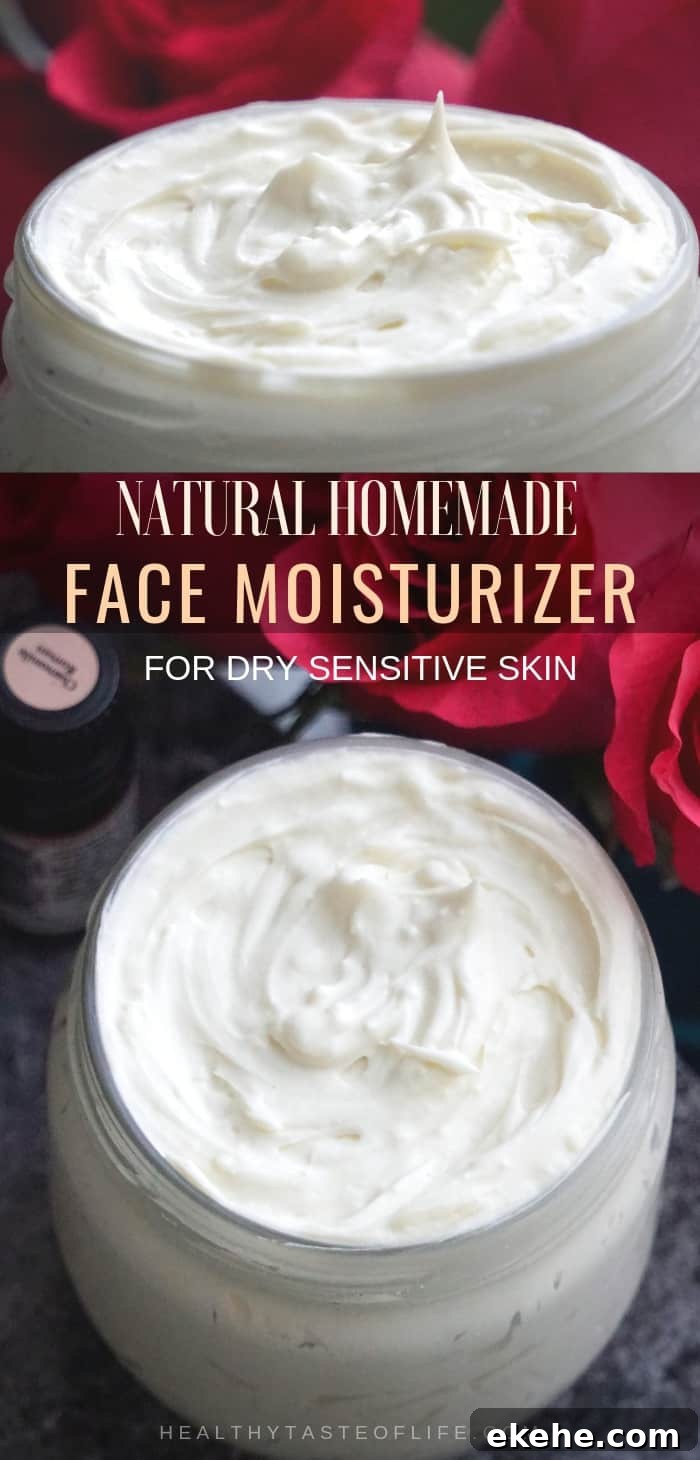 Looking for a Natural DIY Face Moisturizer for your dry skin? This simple recipe uses gentle ingredients to restore hydration.