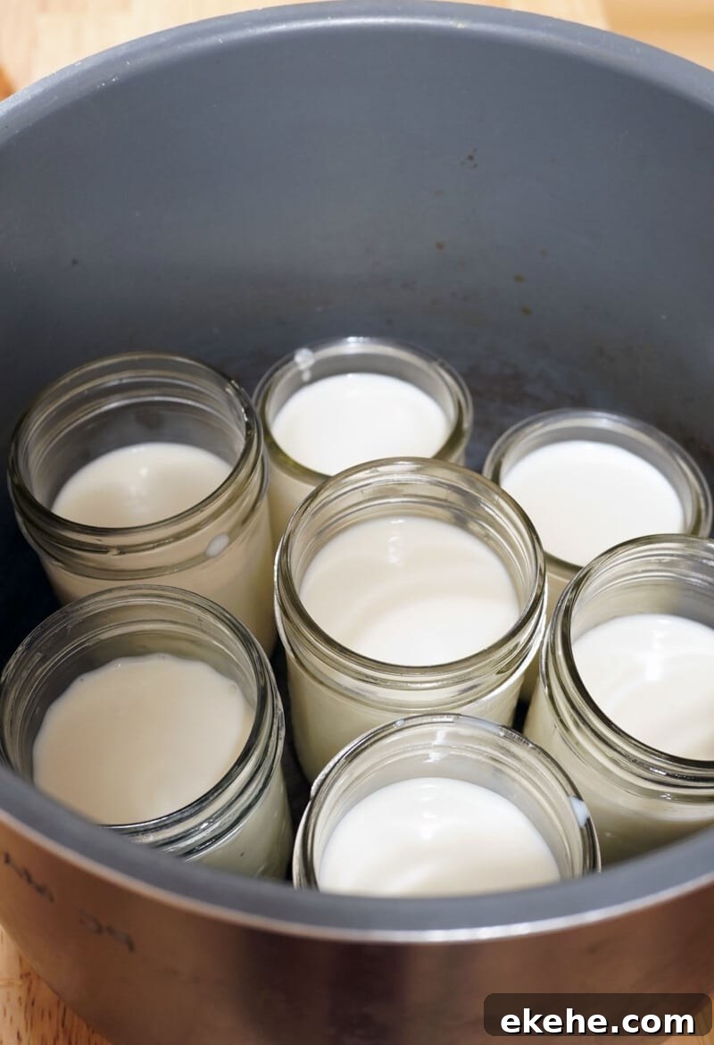 Place the container in the inner pot