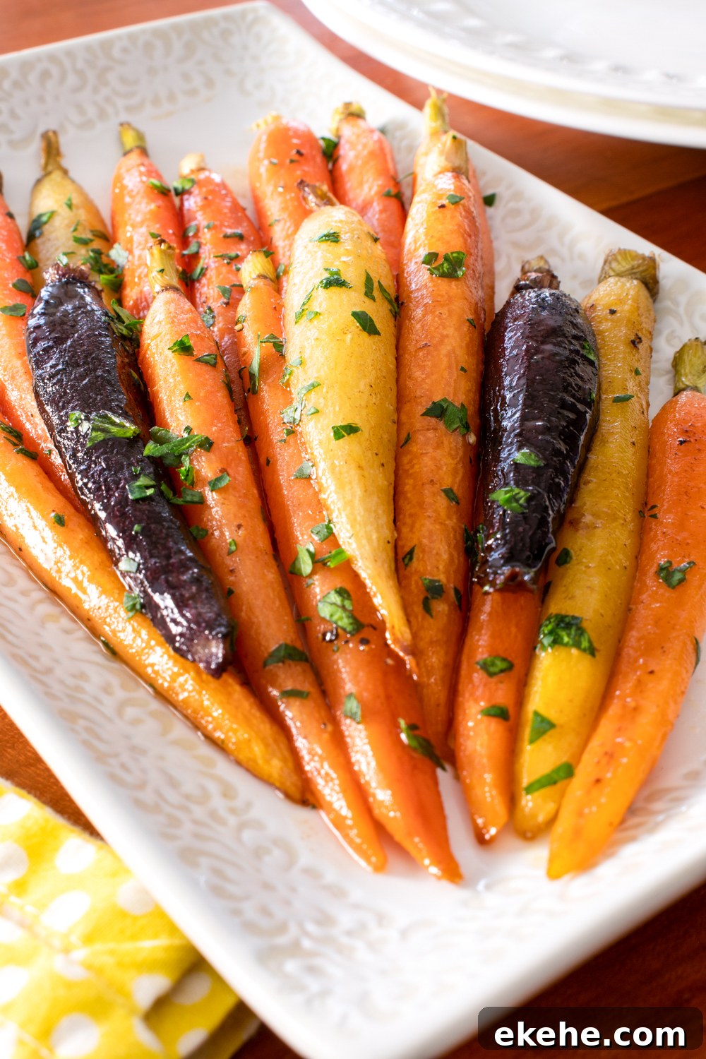 Brown Butter-Maple Glazed Heirloom Carrots