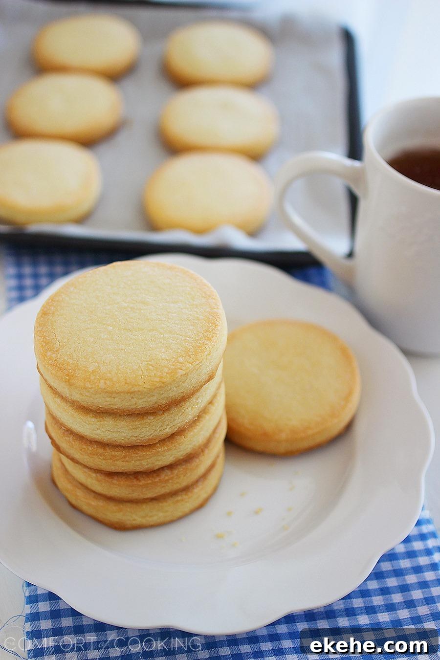 3-Ingredient Shortbread Cookies – Buttery, crumbly old fashioned shortbread cookies